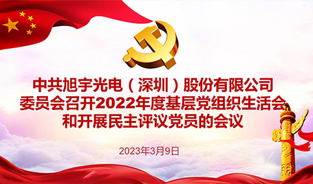 旭宇光电召开2022年度党支部组织生活会和民主评议会